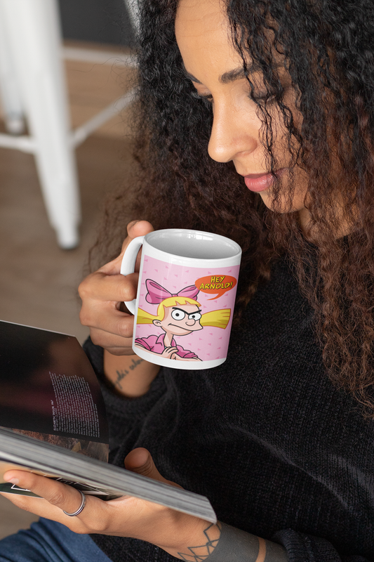 TAZONES TAZAS BLANCAS HEY ARNOLD HELGA - 2
