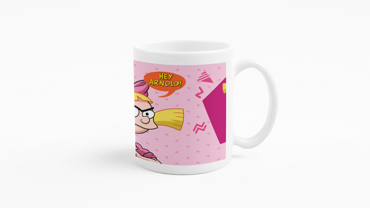 TAZONES TAZAS BLANCAS HEY ARNOLD HELGA - 4