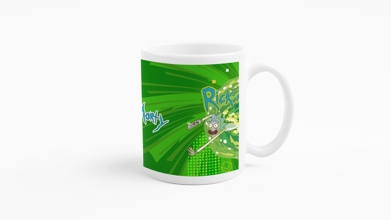 TAZONES TAZAS BLANCAS RICK Y MORTY SERIE PORTAL - 4