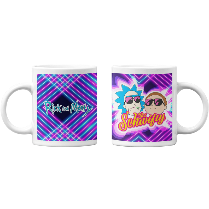 TAZONES TAZAS BLANCAS RICK Y MORTY SERIE GET SCHWIFTY - 1