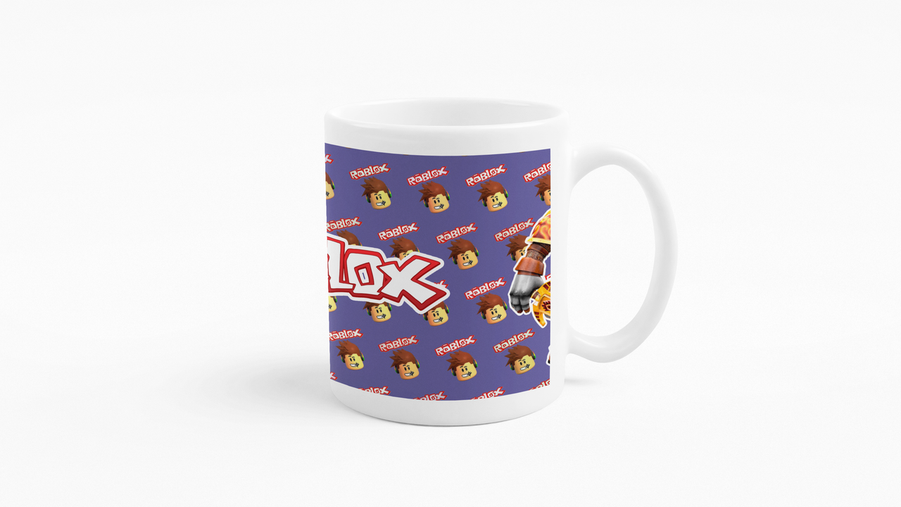 TAZONES TAZAS BLANCAS ROBLOX INFANTIL JUEGO CABALLERO - 4