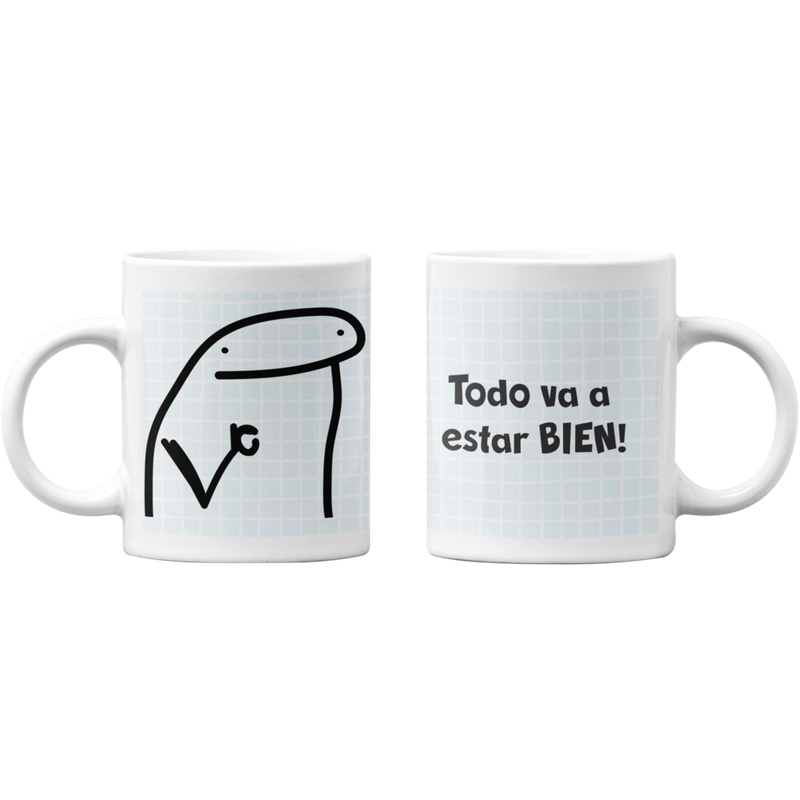 TAZONES TAZAS BLANCAS TODO VA A ESTAR BIEN REGALO - 1