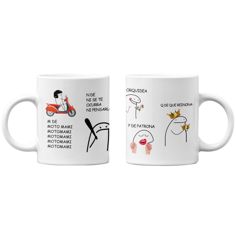 TAZONES TAZAS BLANCAS ROSALIA MOTO MAMI MUSICA - 1