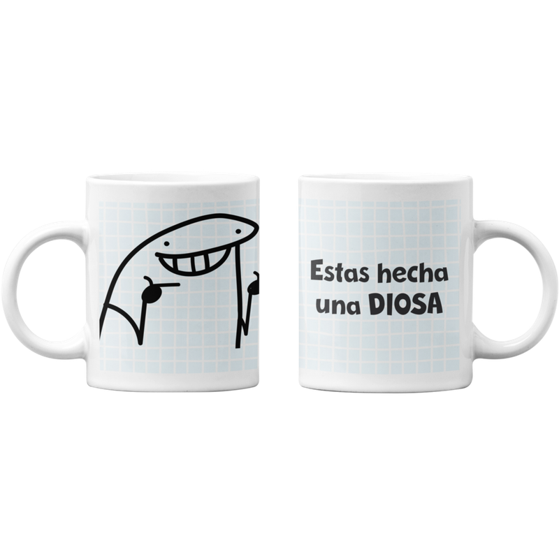 TAZONES TAZAS BLANCAS ESTAS HECHA UNA DIOSA REGALO - 1