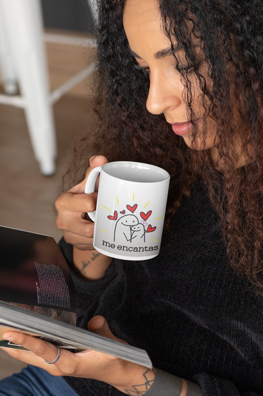 TAZONES TAZAS BLANCAS ME ENCANTAS REGALO - 2
