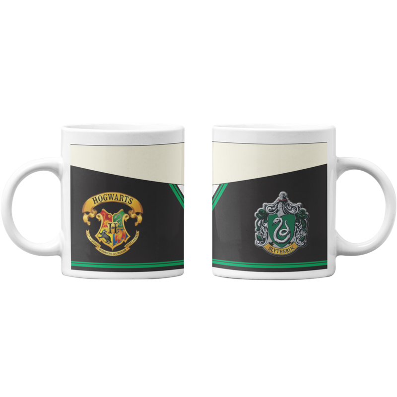 TAZONES TAZAS BLANCAS CASA SLYTHERIN - HARRY POTTER - 1