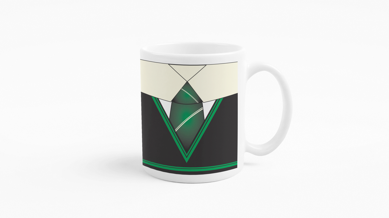 TAZONES TAZAS BLANCAS CASA SLYTHERIN - HARRY POTTER - 4