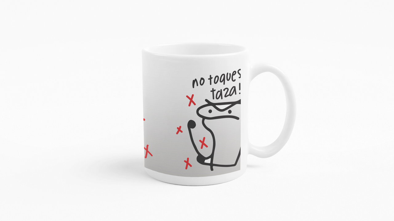 TAZONES TAZAS BLANCAS ¡NO TOQUES MI TAZA! REGALO - 3