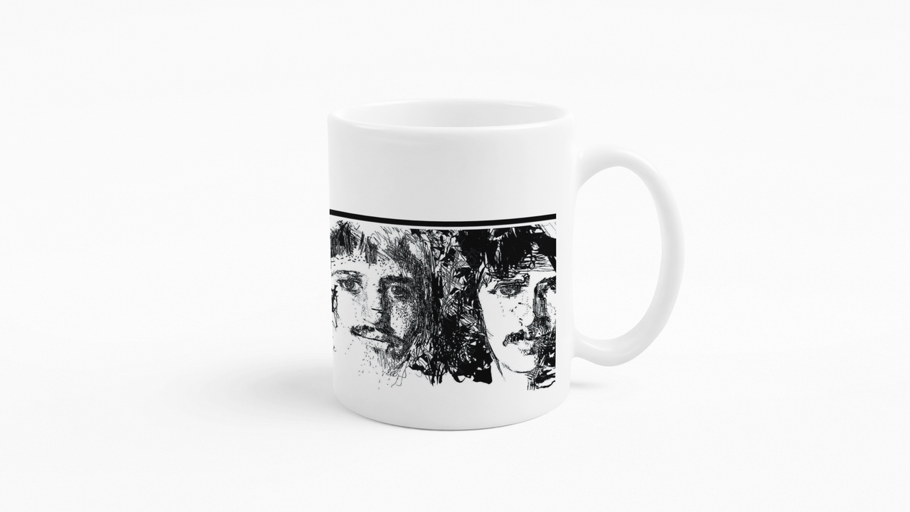 TAZONES TAZAS BLANCAS THE BEATLES MUSICA ROCK - 3