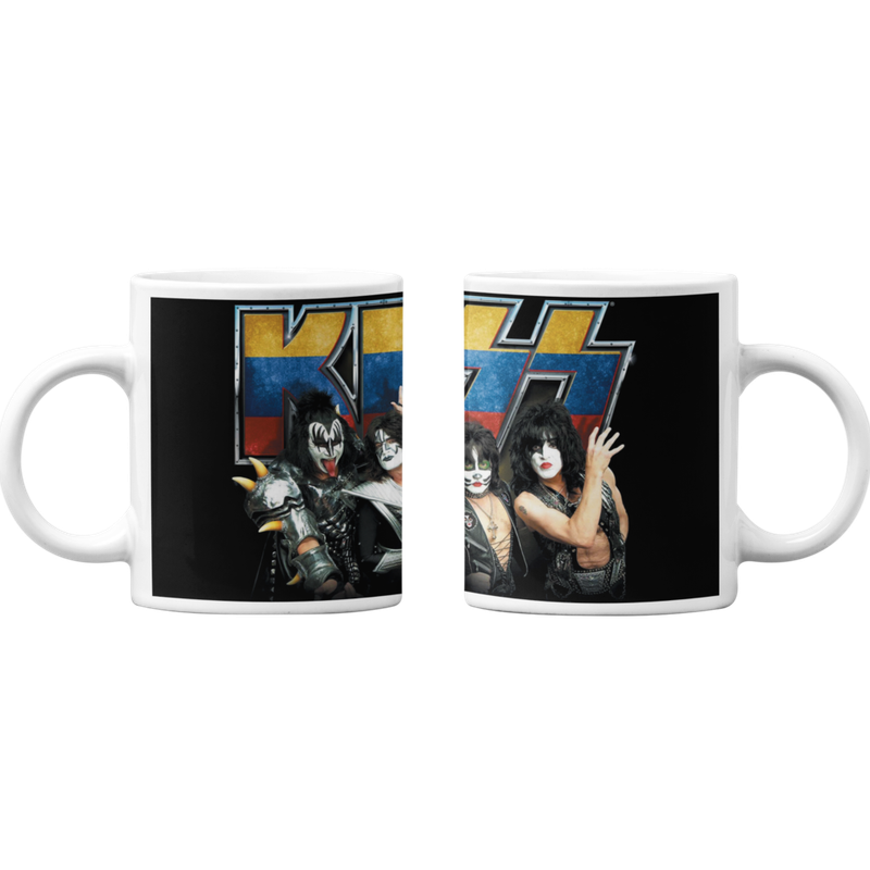TAZONES TAZAS BLANCAS KISS BANDA ROCK - 1