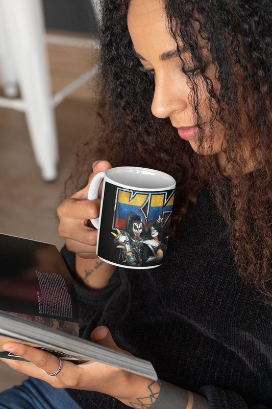 TAZONES TAZAS BLANCAS KISS BANDA ROCK - 4