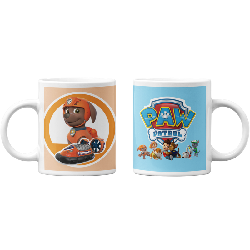 TAZONES TAZAS BLANCAS ZUMA AERODESLIZADOR PAW PATROL - 1