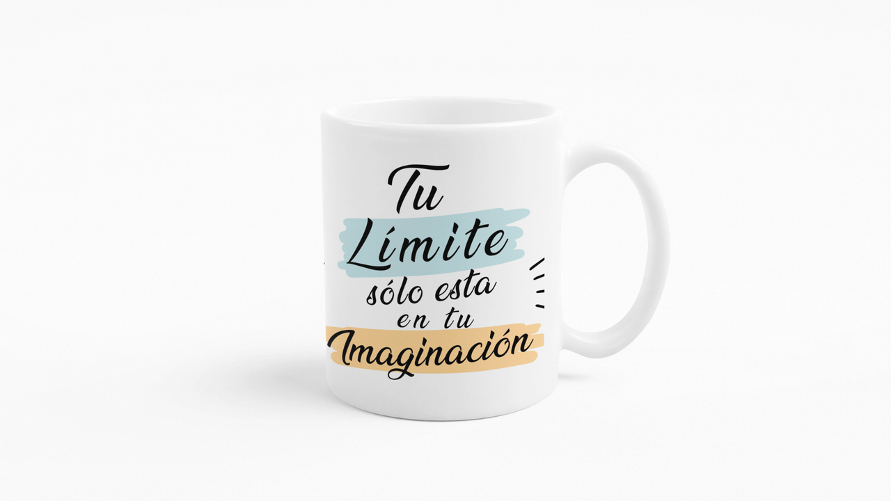 TAZONES TAZAS BLANCAS TU LIMITE SOLO ESTÁ EN TU IMAGINACION - 3