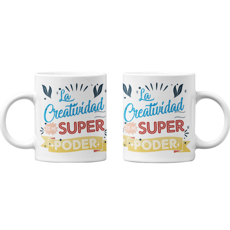 TAZONES TAZAS BLANCAS LA CREATIVIDAD ES MI SUPERPODER - 1