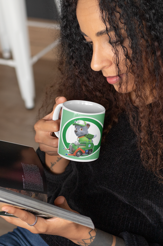 TAZONES TAZAS BLANCAS ROCKY CAMION BASURA PAW PATROL - 4