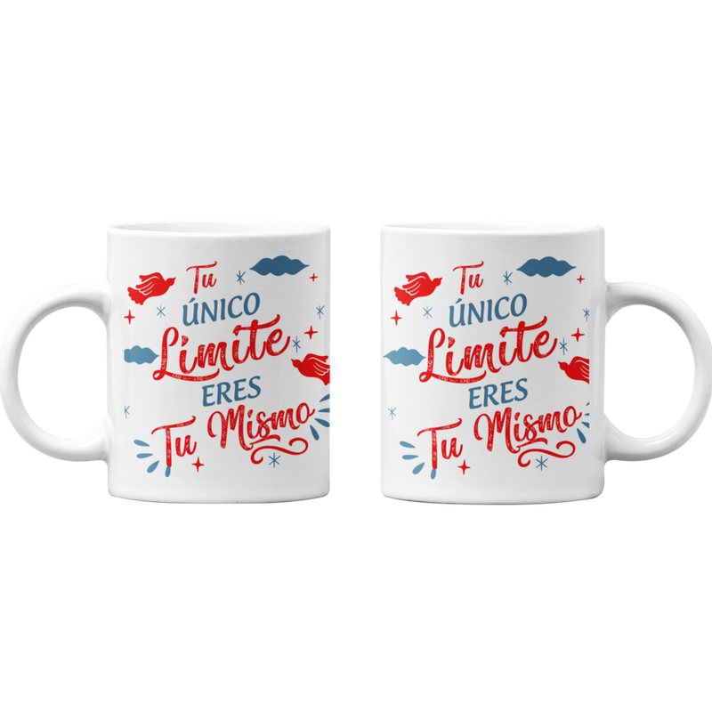 TAZONES TAZAS BLANCAS TU LIMITE ERES TU MISMO MOTIVACIONAL - 1