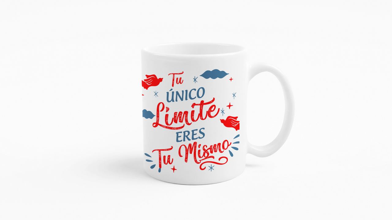 TAZONES TAZAS BLANCAS TU LIMITE ERES TU MISMO MOTIVACIONAL - 3
