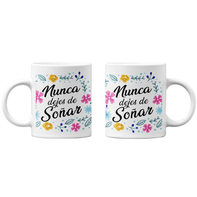 TAZONES TAZAS BLANCAS NUNCA DEJES DE SOÑAR MOTIVACIONAL - 1