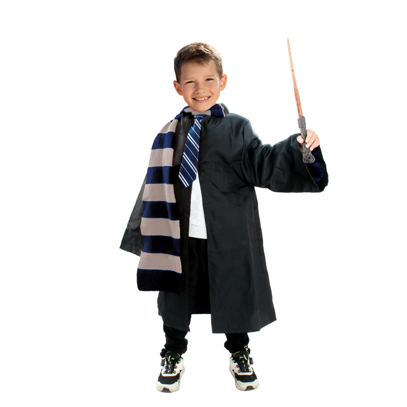 DISFRAZ HARRY POTTER TUNICA VARITA BUFANDA RAVENCLAW NIÑO - 1