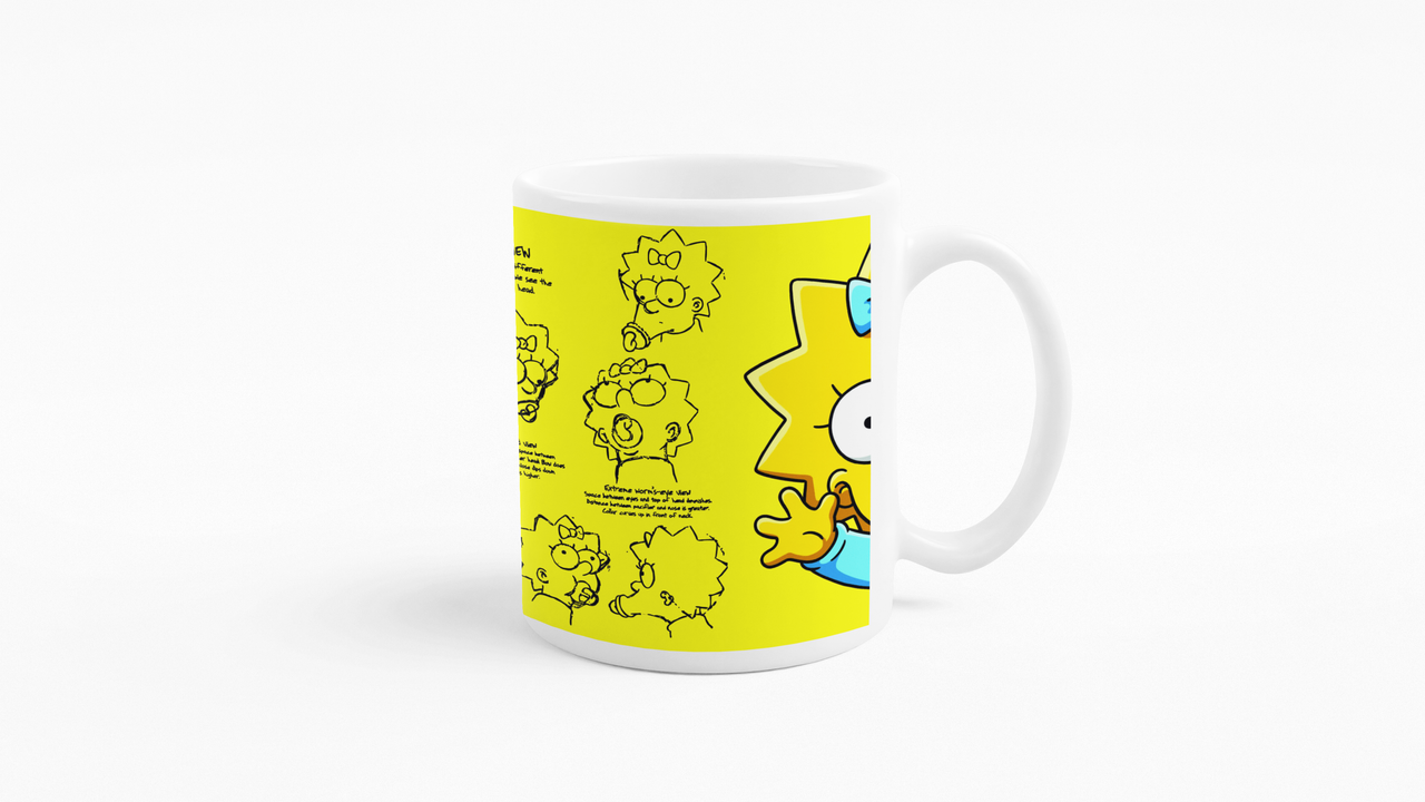 TAZONES TAZAS BLANCAS MAGGIE SIMPSON LOS SIMPSON - 3