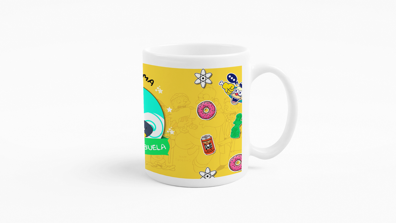 TAZONES TAZAS BLANCAS MEJOR ABUELA REGALO LOS SIMPSONS - 3