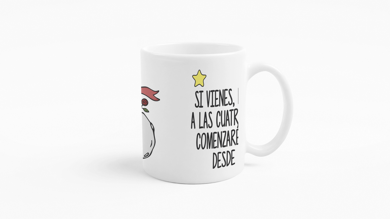 TAZONES TAZAS BLANCAS EL PRINCIPITO LIBRO ESTARÉ FELIZ - 3