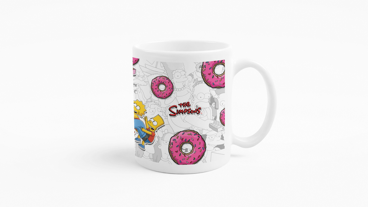TAZONES TAZAS BLANCAS FAMILIA SIMPSON ROSQUILLA HOMERO MARGE - 3