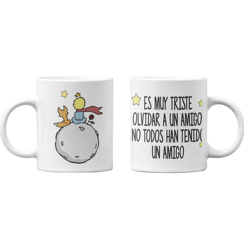 TAZONES TAZAS BLANCAS EL PRINCIPITO OLVIDAR A UN AMIGO ZORRO - 1