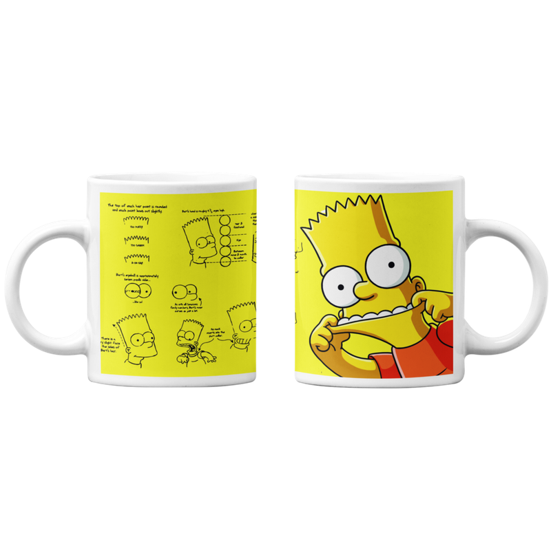 TAZONES TAZAS BLANCAS BART SIMPSON LOS SIMPSON - 1