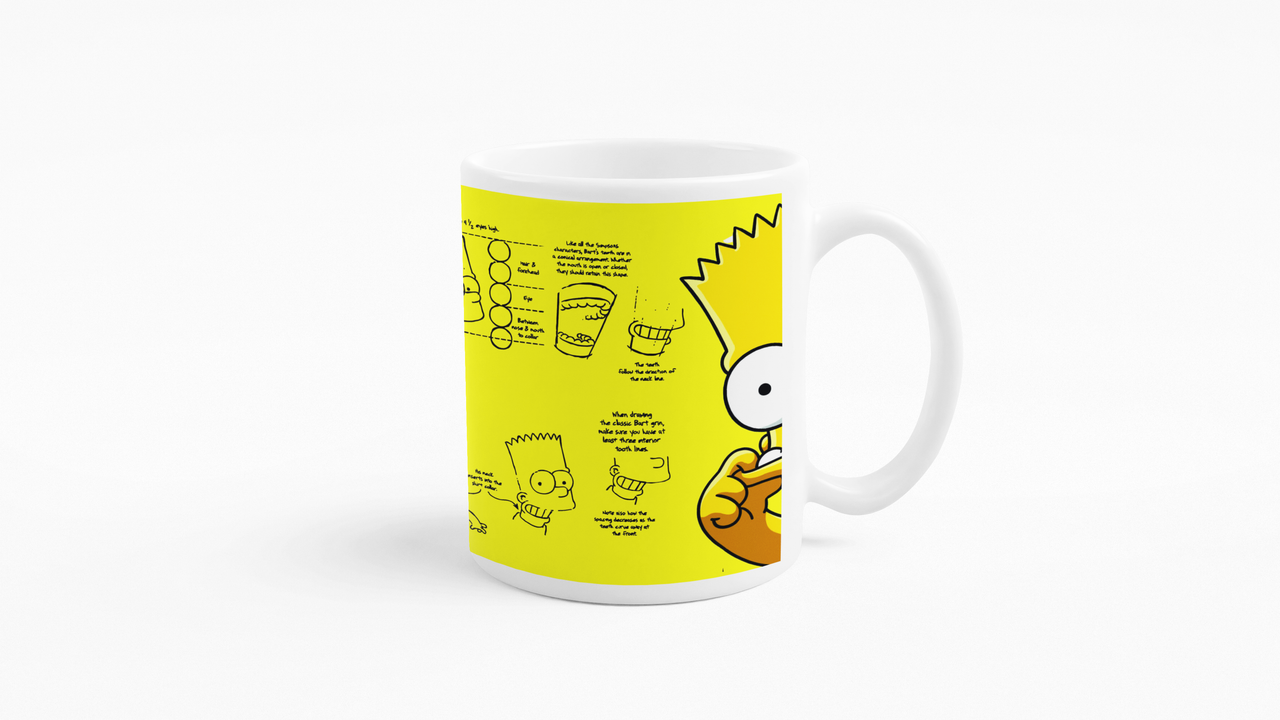 TAZONES TAZAS BLANCAS BART SIMPSON LOS SIMPSON - 3