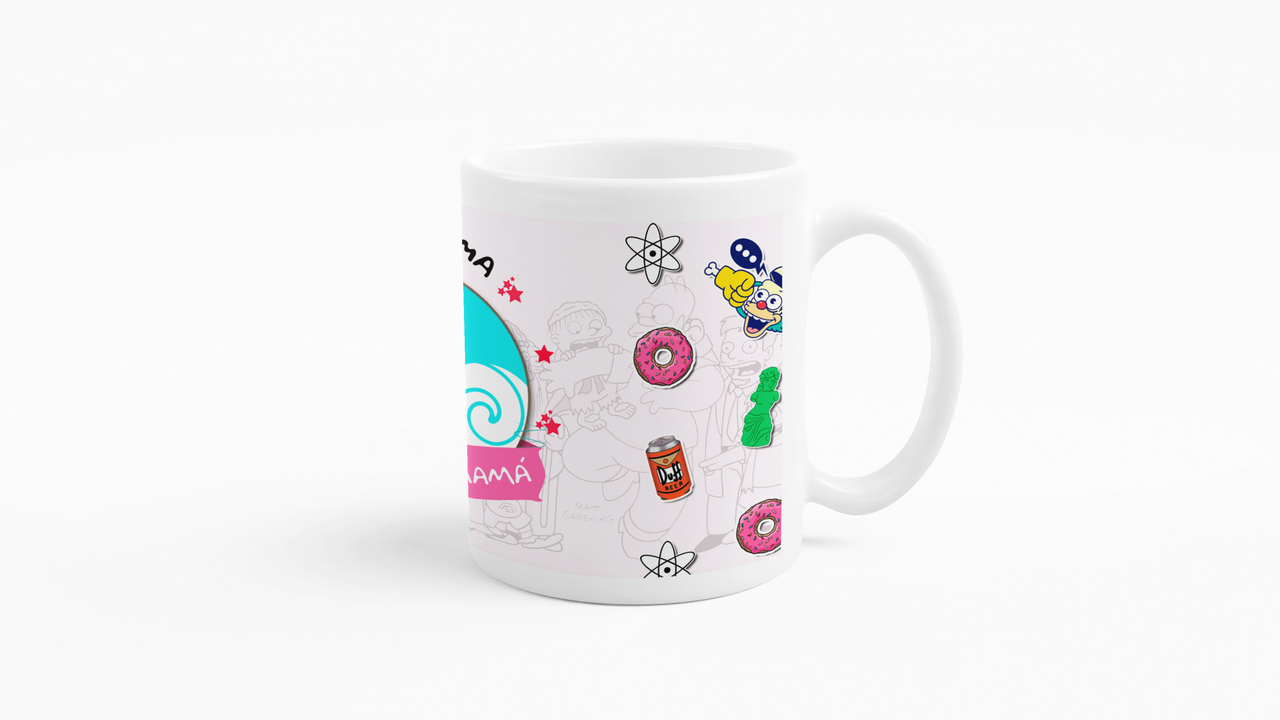 TAZONES TAZAS BLANCAS MEJOR MAMÁ REGALO LOS SIMPSONS - 3