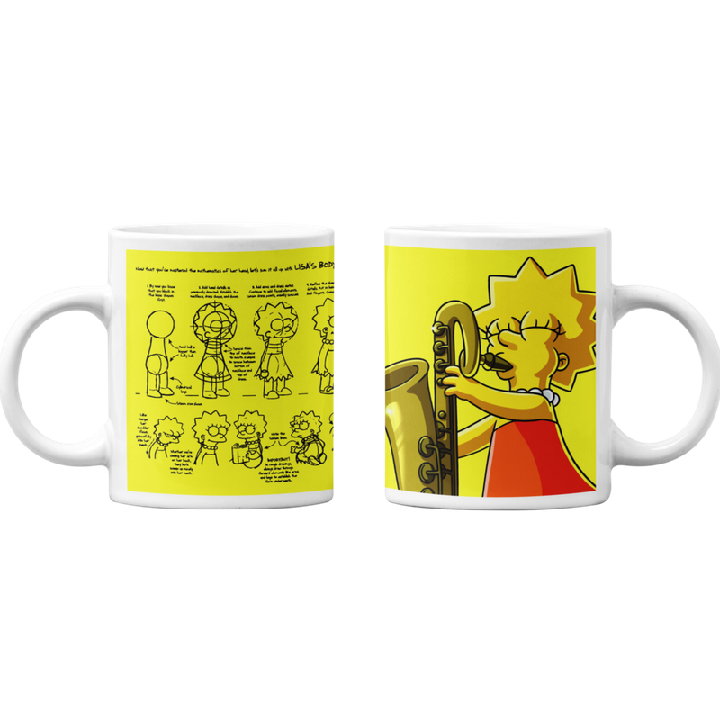 TAZONES TAZAS BLANCAS LISA SIMPSON LOS SIMPSON - 1