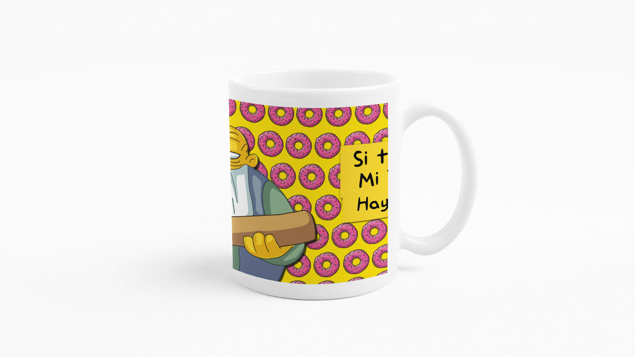 TAZONES TAZAS BLANCAS SI TOCAS MI TAZA HAY TABLA SIMPSONS - 3