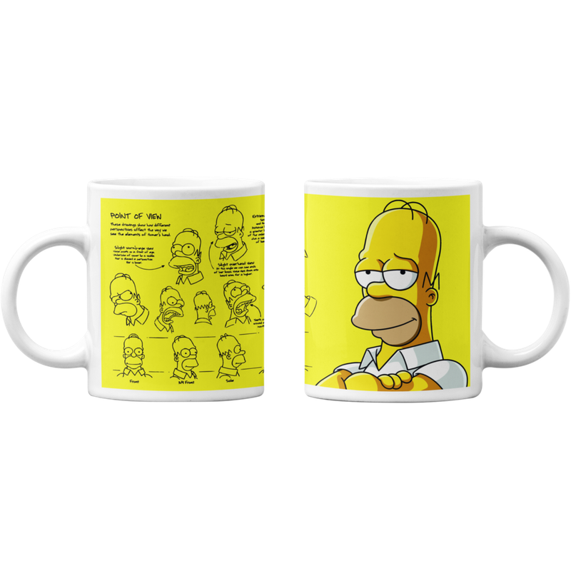 TAZONES TAZAS BLANCAS HOMERO SIMPSON LOS SIMPSON - 1