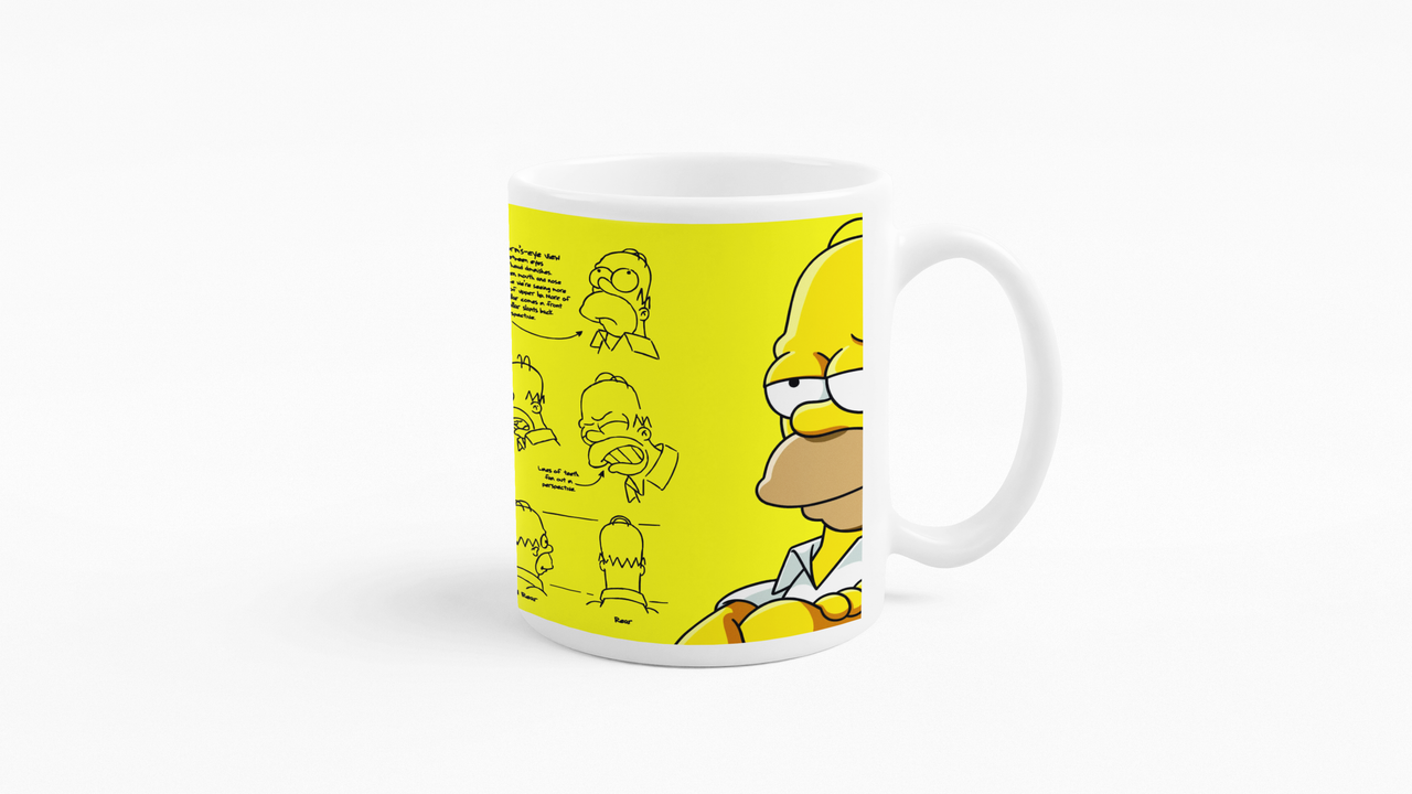TAZONES TAZAS BLANCAS HOMERO SIMPSON LOS SIMPSON - 3