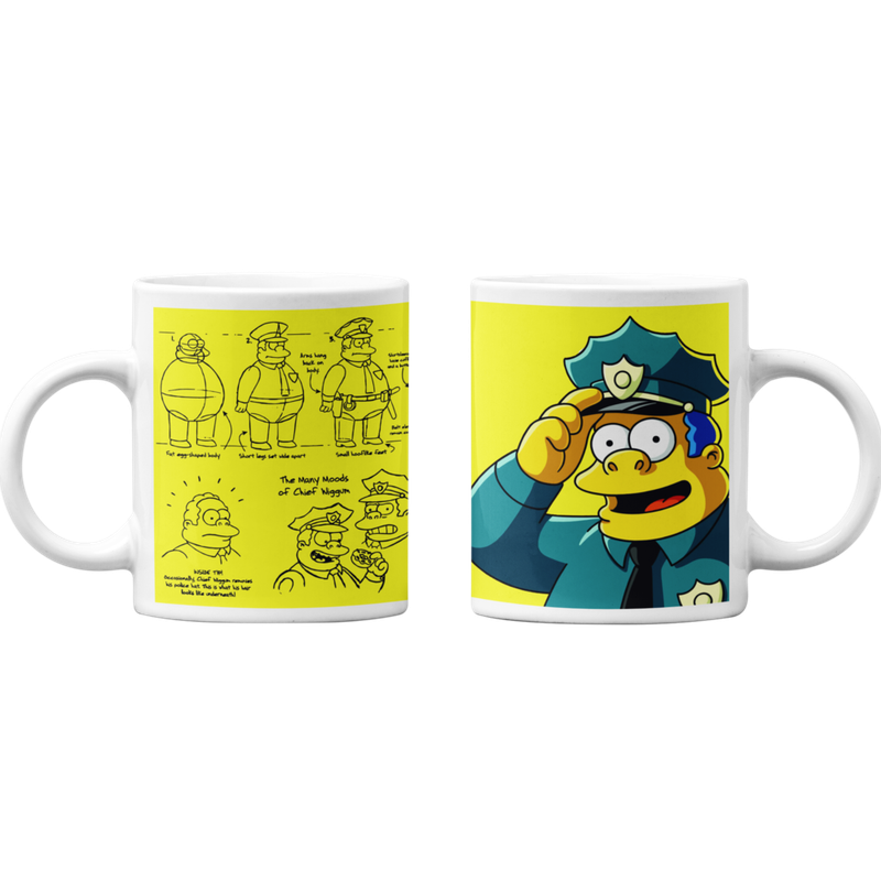 TAZONES TAZAS BLANCAS JEFE GORGORY POLICIA LOS SIMPSON - 1