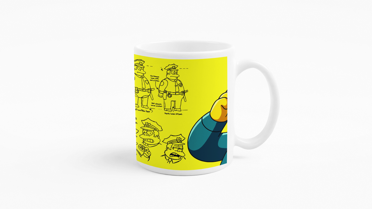 TAZONES TAZAS BLANCAS JEFE GORGORY POLICIA LOS SIMPSON - 3