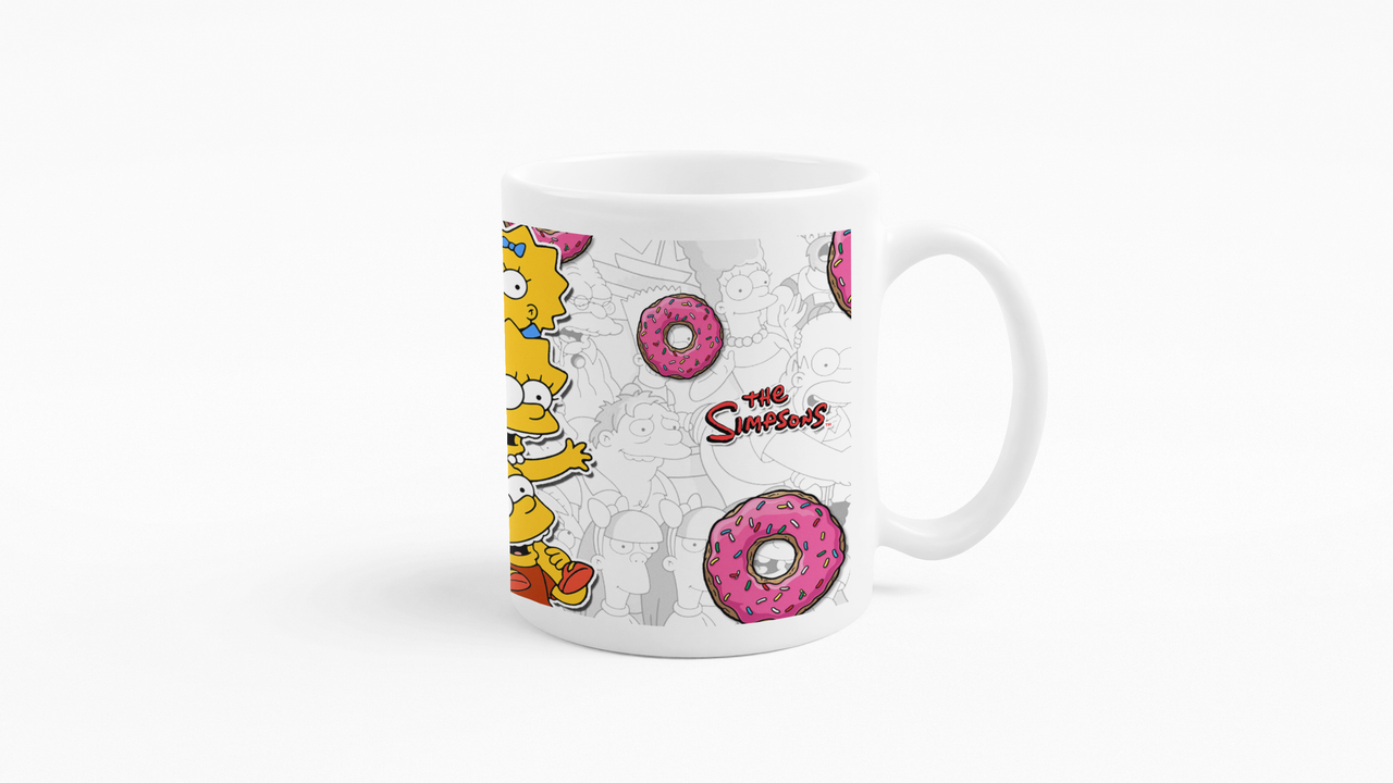 TAZONES TAZAS BLANCAS BART LISA Y MAGGIE SIMPSONS ROSQUILLA - 3