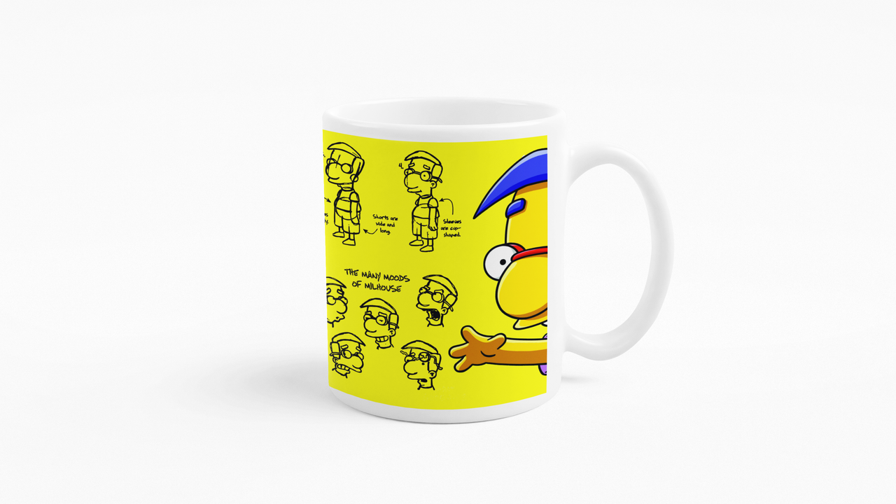 TAZONES TAZAS BLANCAS MILHOUSE VAN HOUTEN LOS SIMPSON - 3