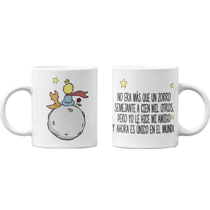 TAZONES TAZAS BLANCAS EL PRINCIPITO AMIGO UNICO ZORRO - 1
