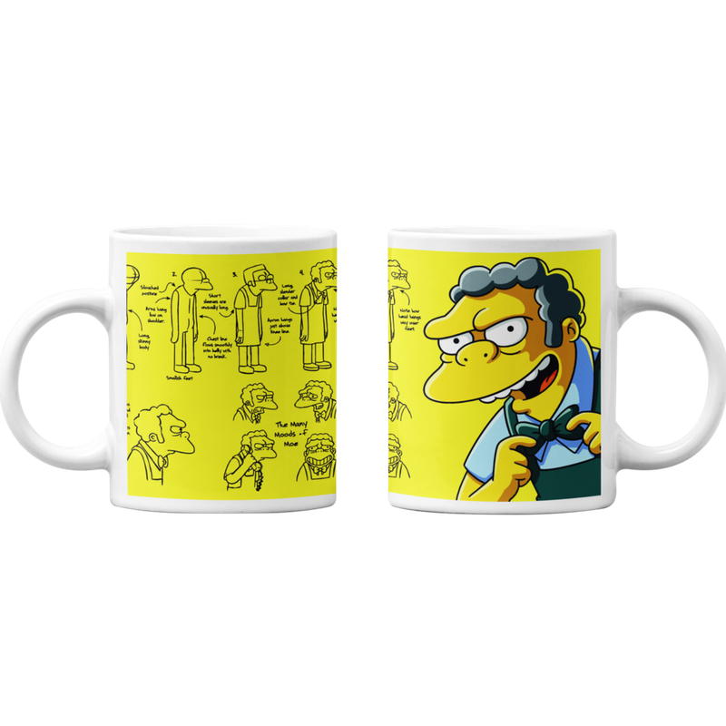 TAZONES TAZAS BLANCAS MOE SZYSLAK BAR DE MOE LOS SIMPSON - 1