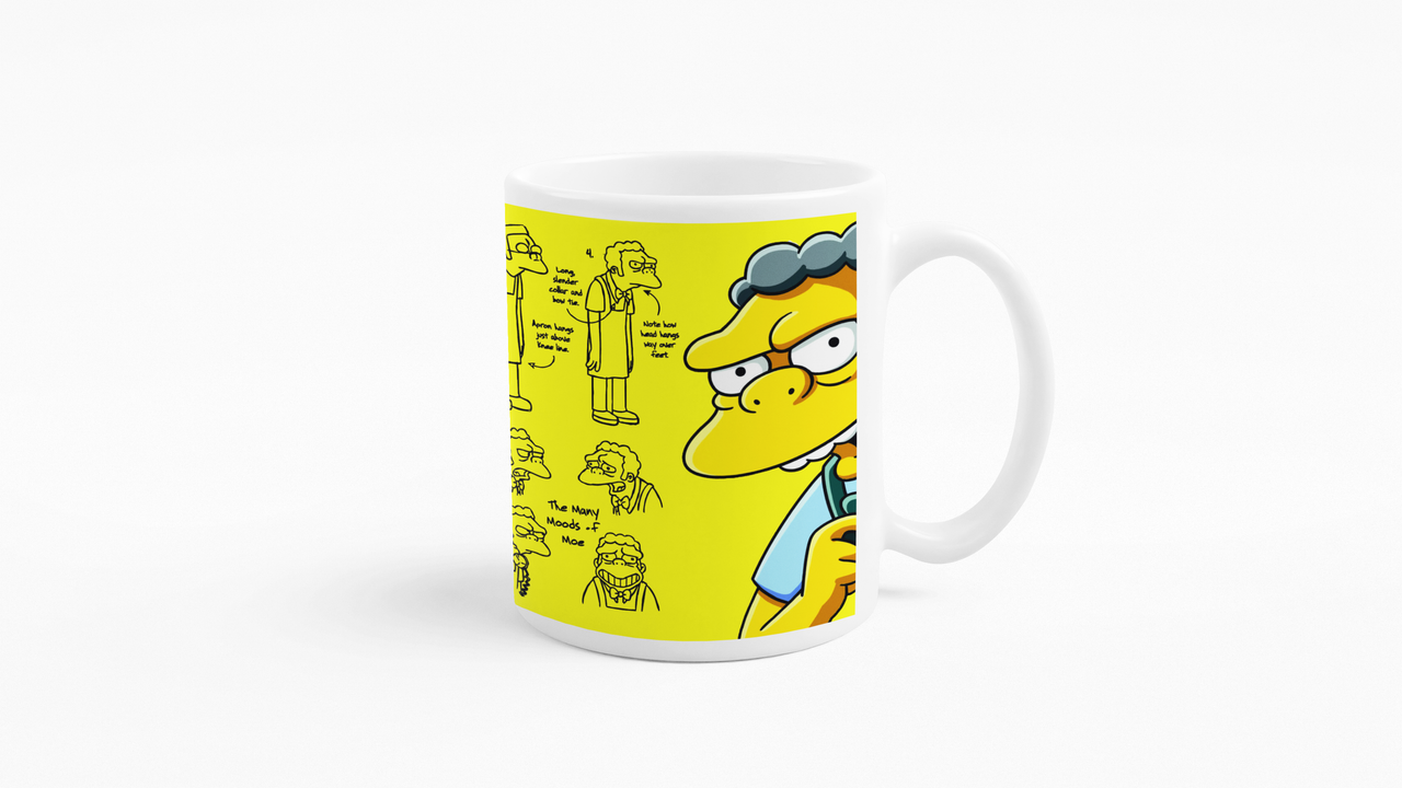 TAZONES TAZAS BLANCAS MOE SZYSLAK BAR DE MOE LOS SIMPSON - 3