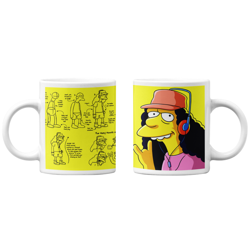 TAZONES TAZAS BLANCAS OTTO MAN CONDUCTOR BUS LOS SIMPSON - 1