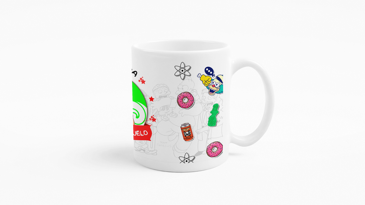 TAZONES TAZAS BLANCAS MEJOR ABUELO REGALO LOS SIMPSONS - 3