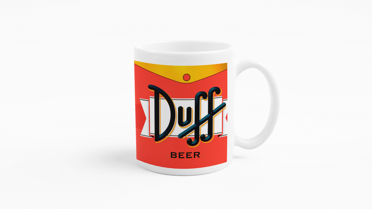 TAZONES TAZAS BLANCAS CERVEZA DUFF LOS SIMPSONS - 3