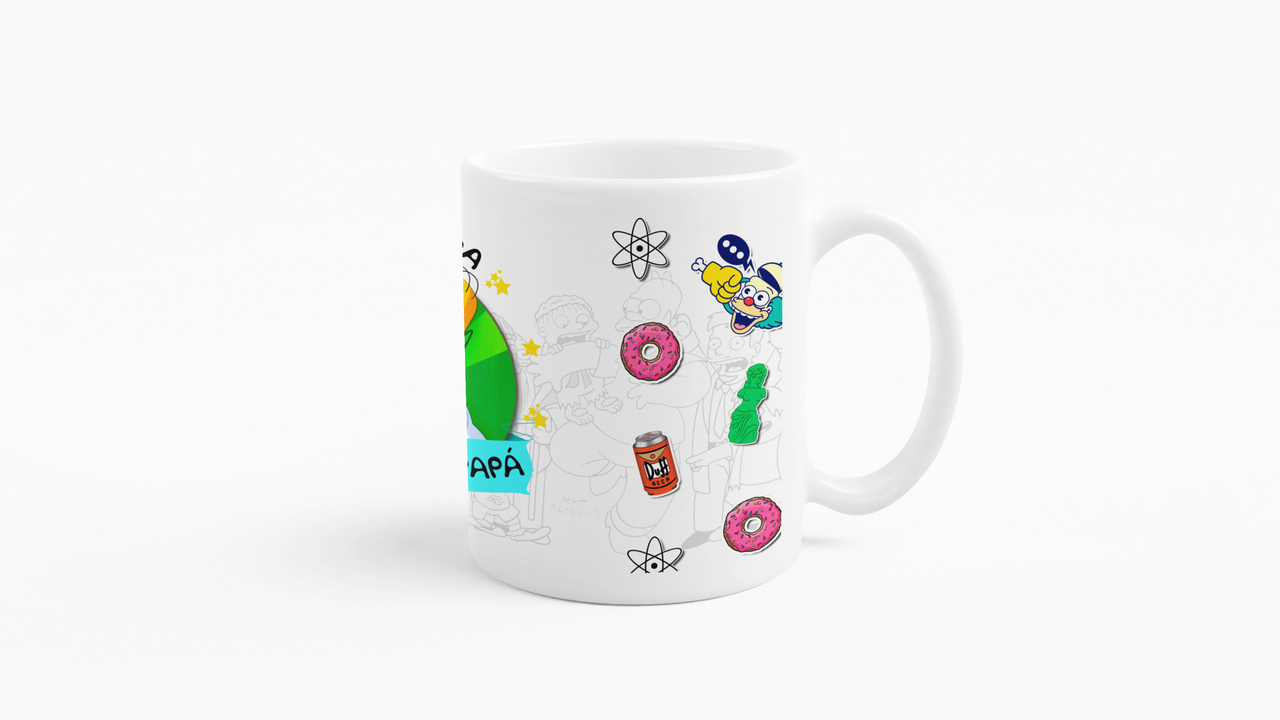 TAZONES TAZAS BLANCAS MEJOR PAPÁ REGALO LOS SIMPSONS - 3