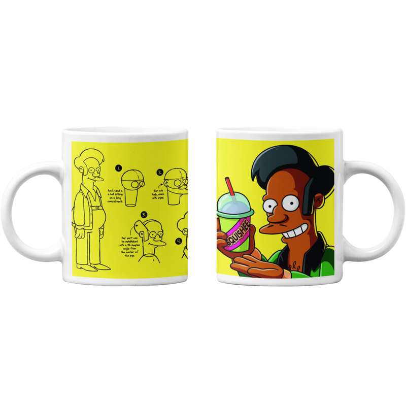 TAZONES TAZAS BLANCAS APU LOS SIMPSON - 1