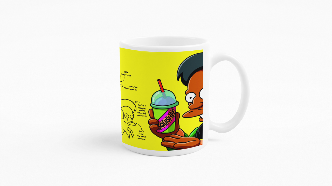 TAZONES TAZAS BLANCAS APU LOS SIMPSON - 3