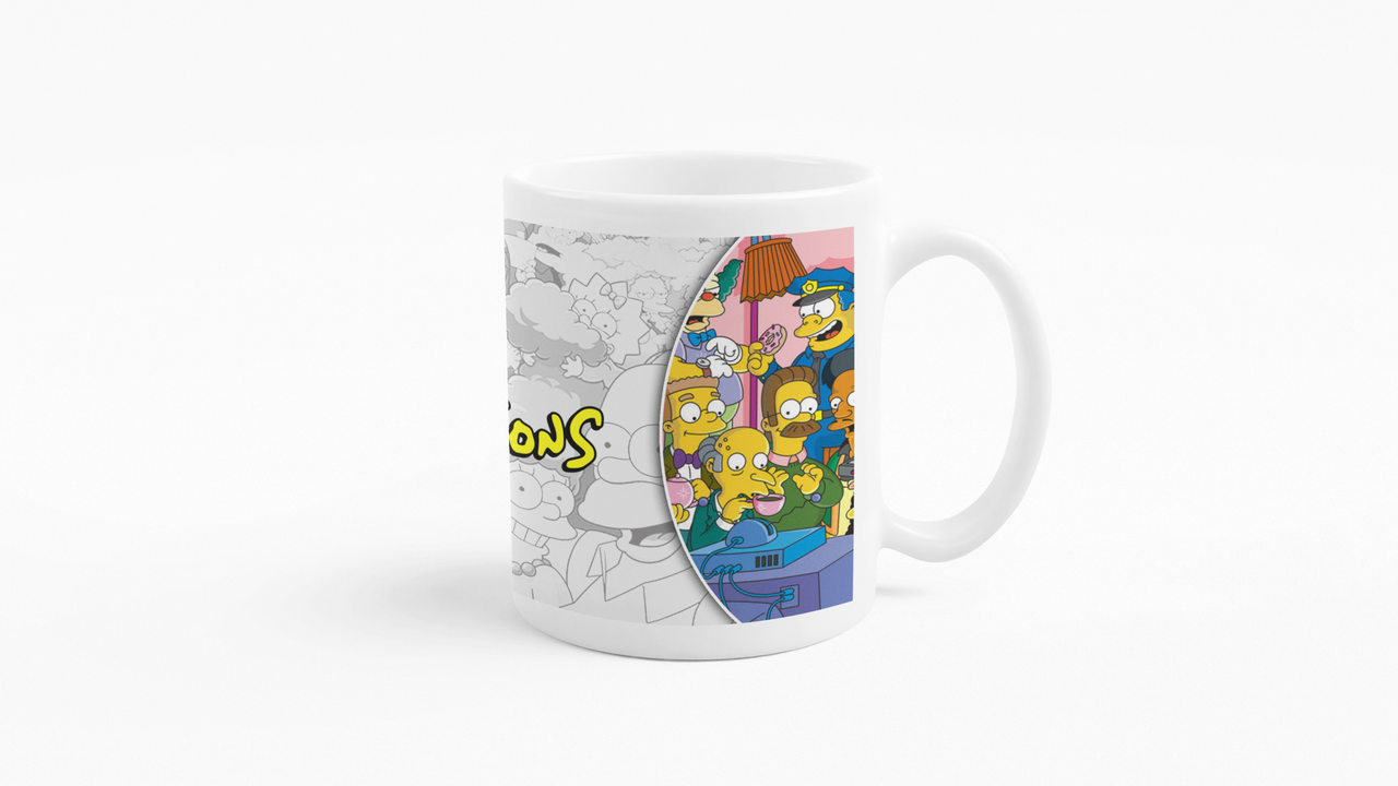 TAZONES TAZAS BLANCAS SERIE LOS SIMPSONS COMPLETA - 3
