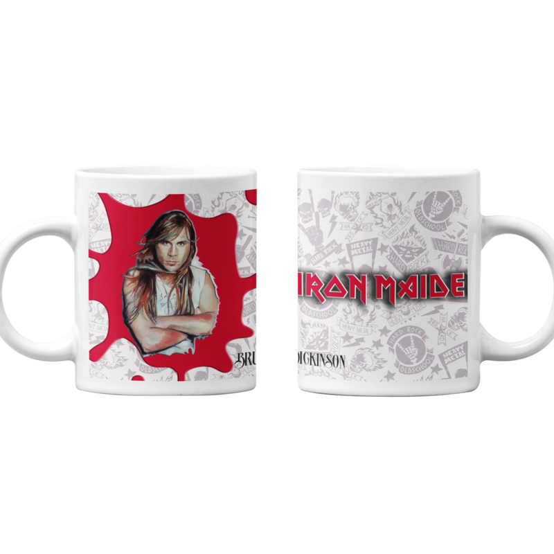 TAZONES TAZAS BLANCAS IRON MAIDEN BRUGE DICKINSON ROCK MUSIC - 1